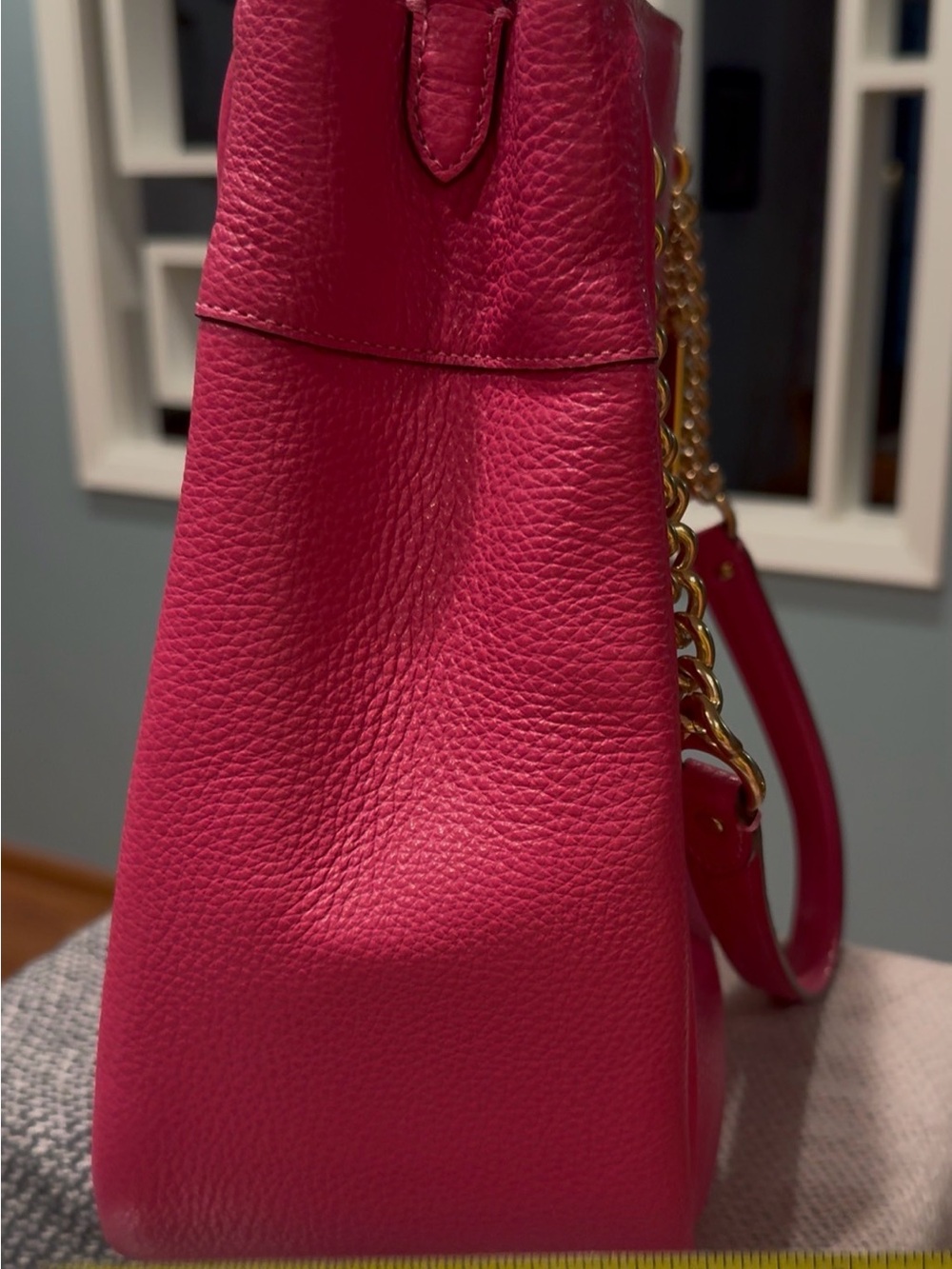 Coach Cammie Chain Bucket Bag C8315 Pink Pebbled Leather Crossbody Shoulder Bag - Picture 2 of 12